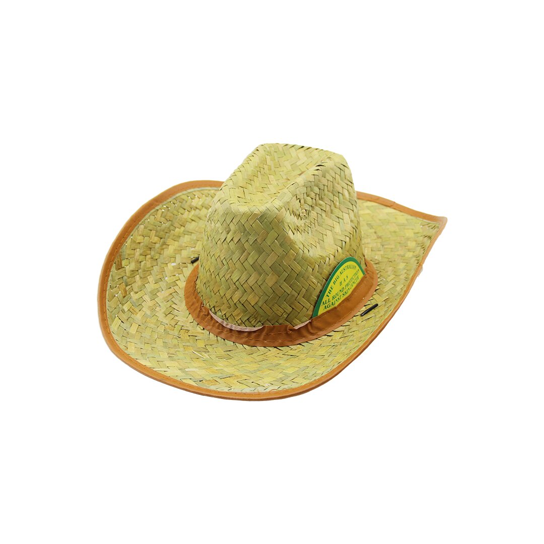 Straw Men's Felt Cowboy Hat with Fabric Edge Band (5563)