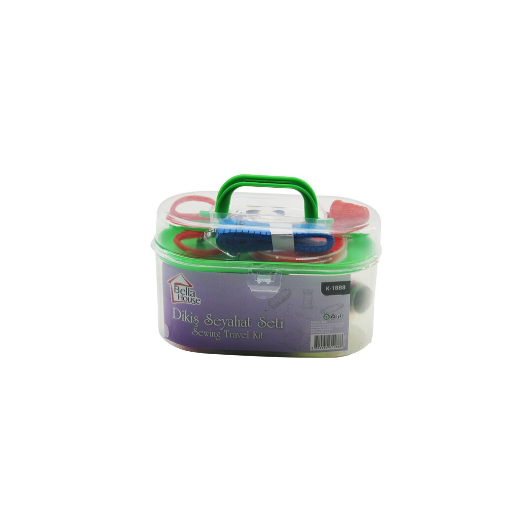 Portable Sewing Kit with Thread, Tape Measure, Scissors & Needle (5563)