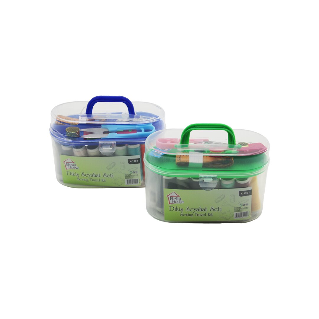 Large Sewing Kit Bag with Thread, Measuring Tape, Scissors & More