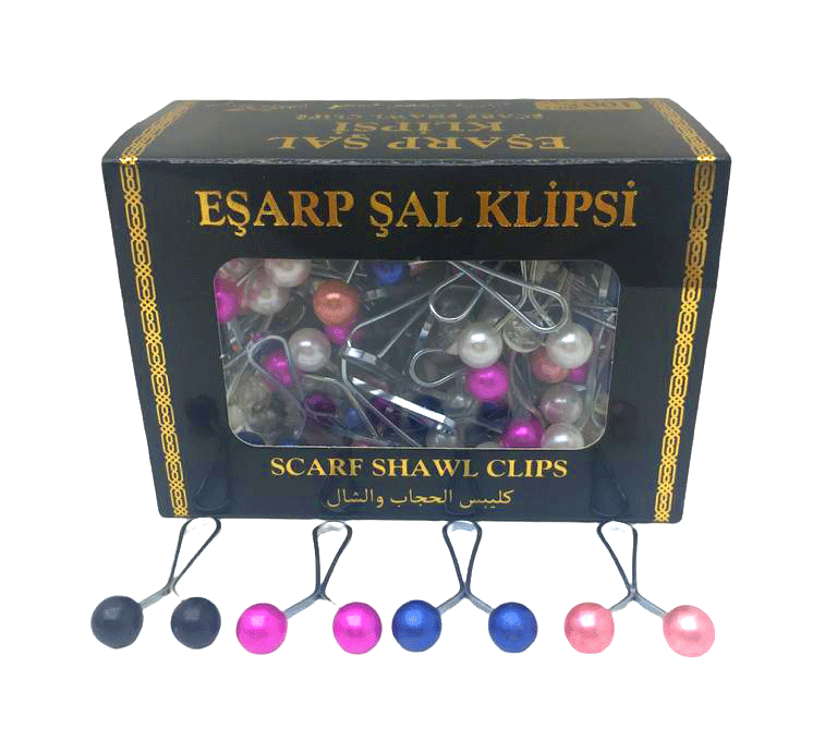 Colorful 100-Piece Scarf Hijab - Shawl Clip (5563)