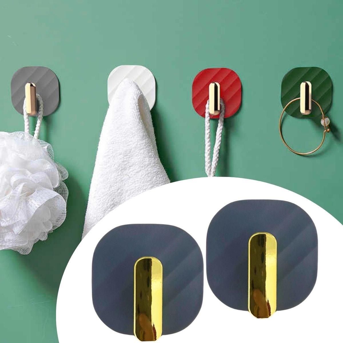 2li Yapışkanlı Retro Askılık Dolap Kapak Kulpu Gri (5563)