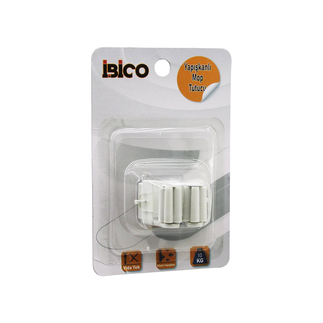PLASTİK   MOP SAP TUTUCU - ASKI   YAPIŞKANLI MONTAJ= ŞEFFAF PVC PLAKA  10KG. TAŞIMA (5563)