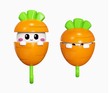 Havuç Tasarımlı Otomatik Açılan Yapışkanlı Askı (5563)