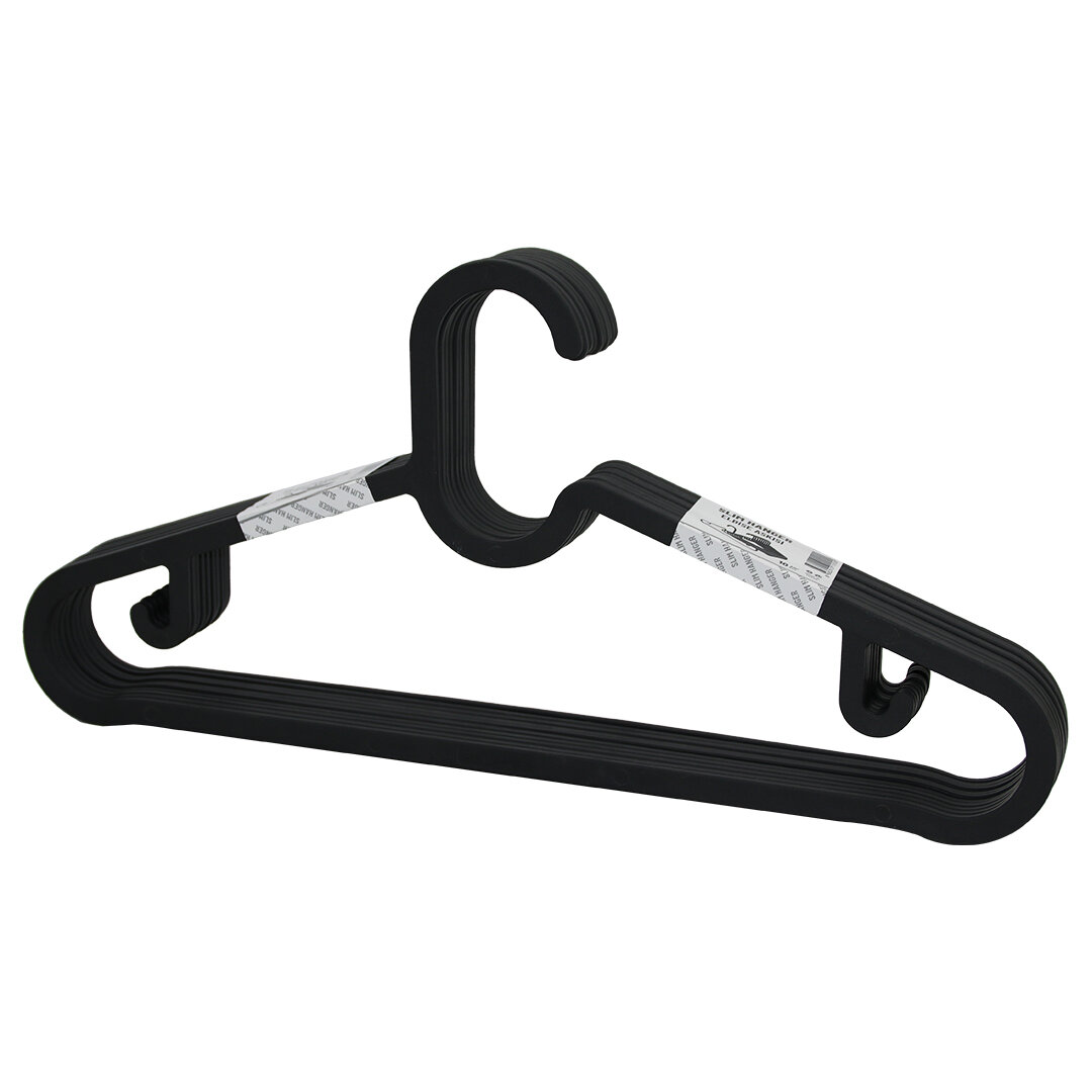 10PCS PLASTİK - ANTRASİT GRİ ELBİSE ASKISI (5563)