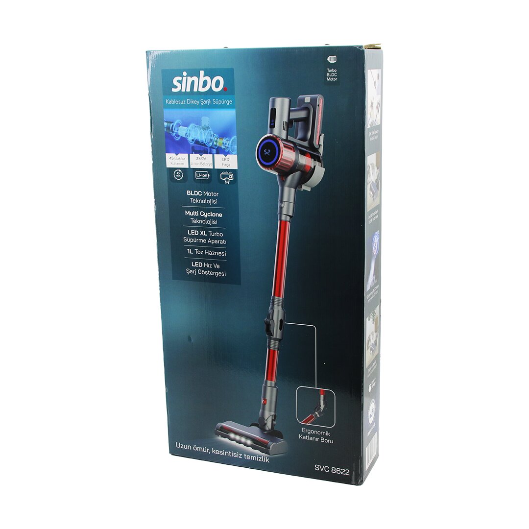 DİKEY KABLOSUZ ELEKTRİKLİ SÜPÜRGE ERGOMİK SAP 1LT TOZ HAZNE - XL TURBO APARAT (5563)