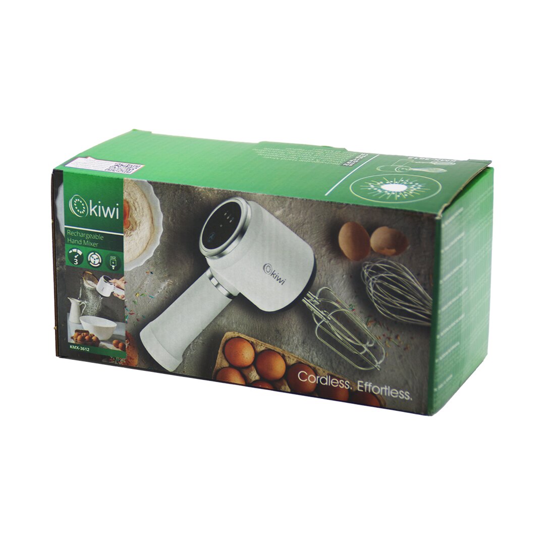 KIWI KMX-3612 USB-Akku-Mixer 2x2-Modell Rührer = 4er-Set 20W 3-Stufen-Geschwindigkeit LED-Anzeige Li-Ionen-Akku: 1500mAh (5563)