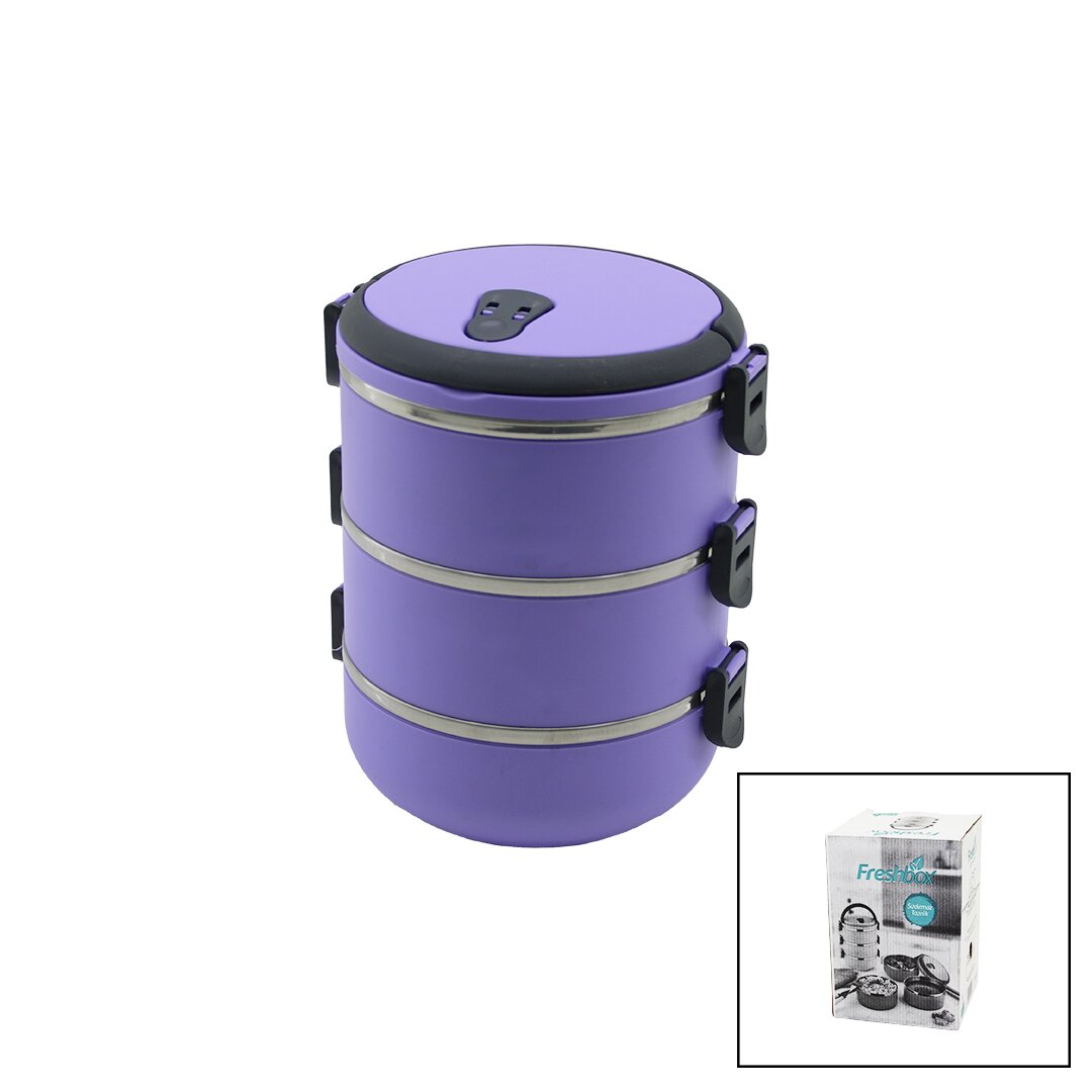 LILA 3er Set Transportbehälter mit Deckel 1.8L (5563)