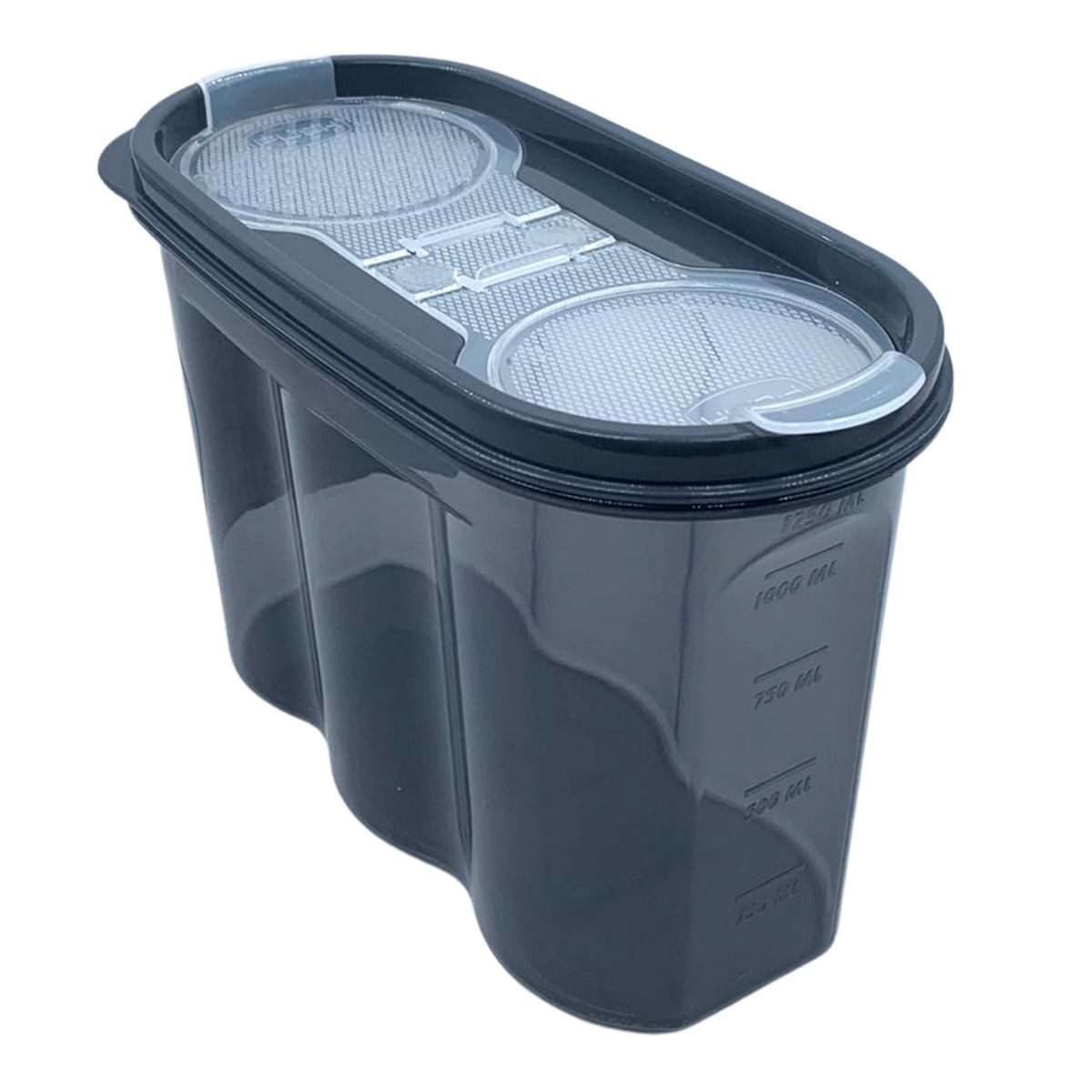 2er Deckel Messlöffel Lebensmittelbehälter - 1,2 Liter - SA930 (5563)