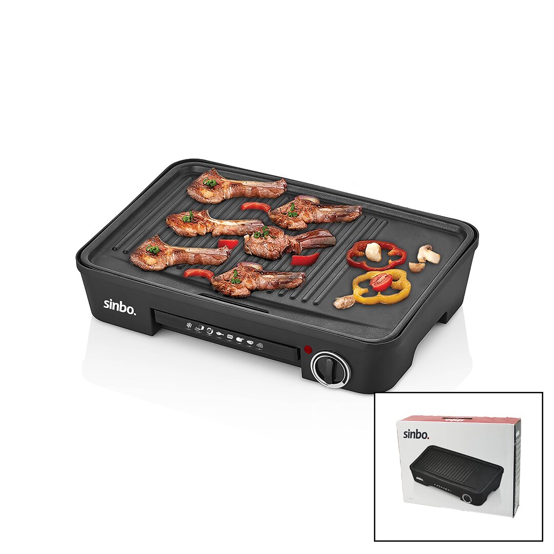 ELEKTRİKLİ IZGARA AYARLANABİLİR TERMOSTAT YAPIŞMAZ KOLAY TEMİZLENİR 2200W SBG-7120 (5563)