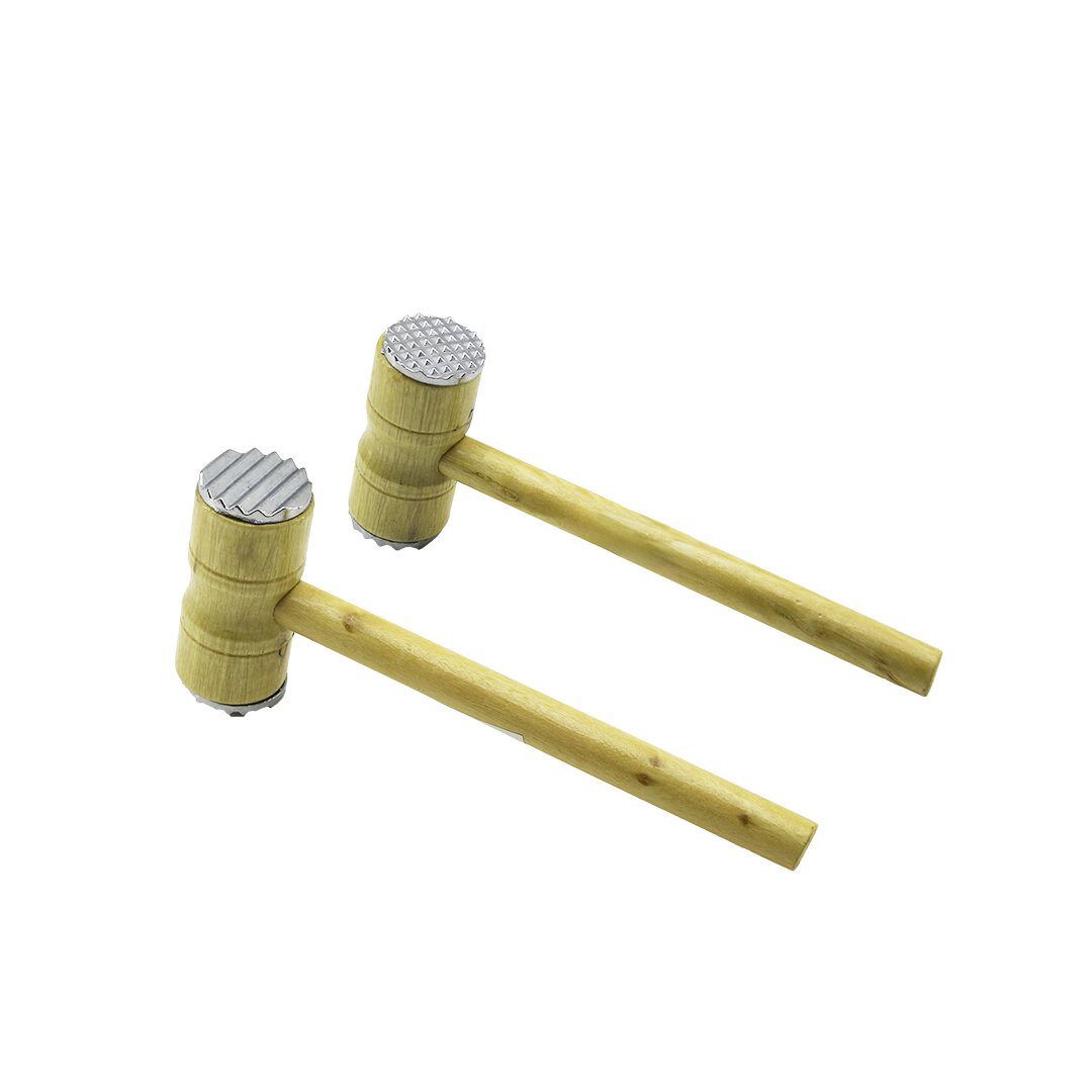 METAL ÇİFT BAŞLI AHŞAP SAPLI TOKMAK - ET DÖVECEK TOKMAK= 4.3 X 10CM SAPLI=25.5CM (5563)