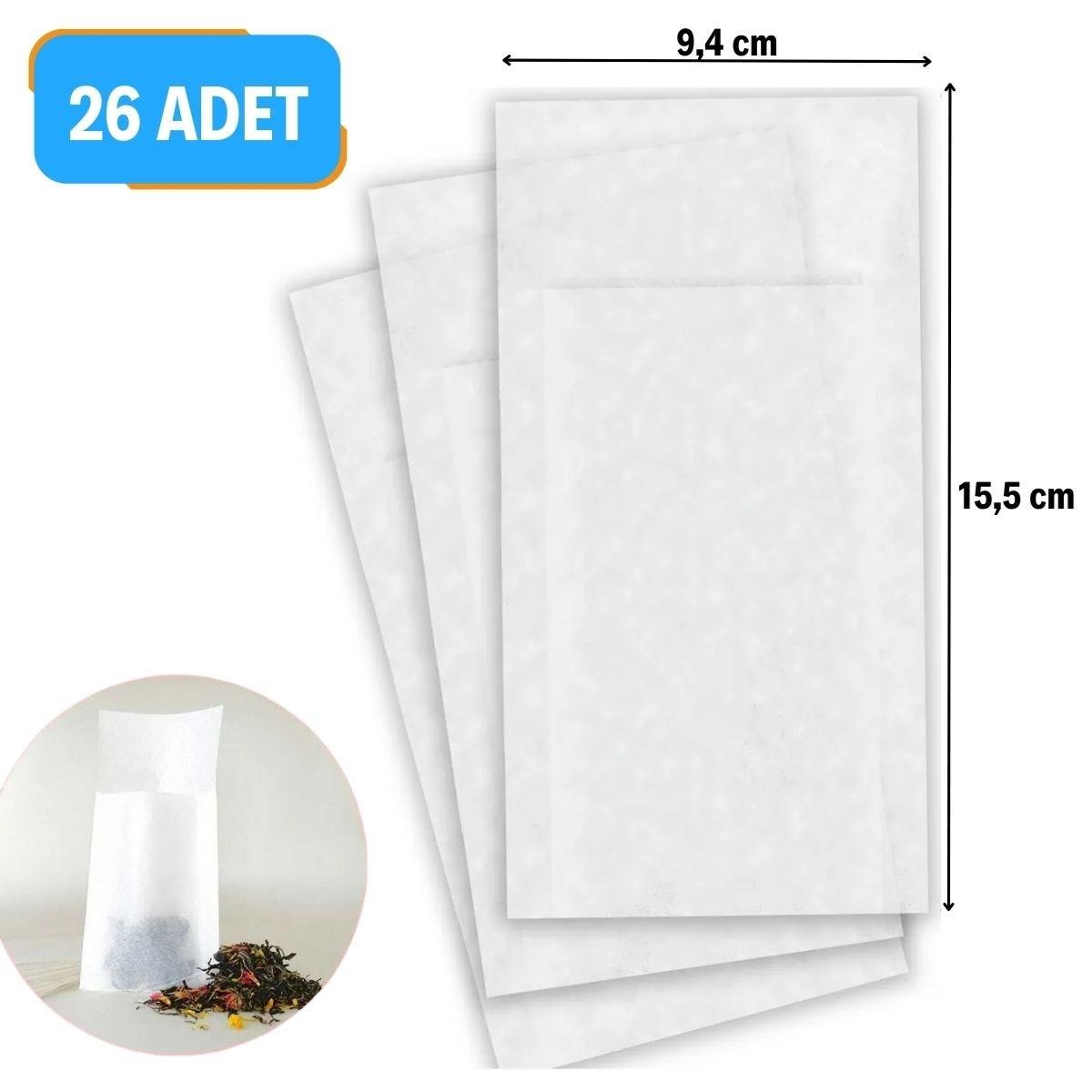 26 Adet Pratik Kullan At Çay,Bitki Çayı,Filtre Kahve Demleme Poşeti Süzgeci (5563)