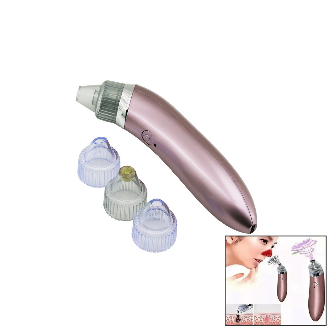 CİLT BAKIM ALETİ VAKUMAKNE GÖZENEK TEMİZLEME - SİVİLCE ÇIKARMAUSB ŞARJ- 4BAŞLIK (5563)