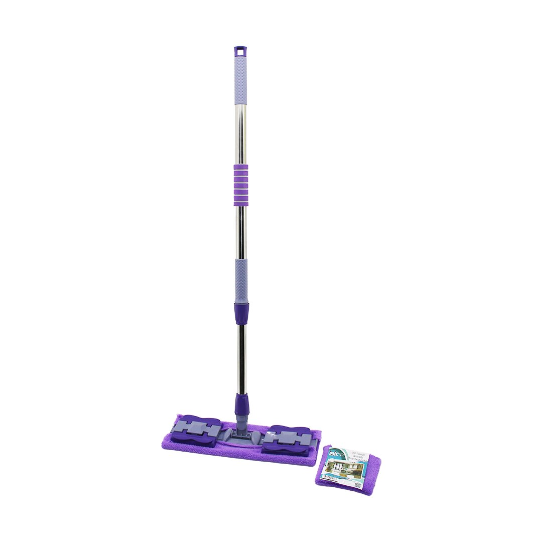 MANDALLI YÜZEY TEMİZLİK PALET MOP M.FİBER PASPAS - YEDEKLİ DUVAR SİLME MOP METAL UZAYAN SAP=70-107CM- 360° (5563)