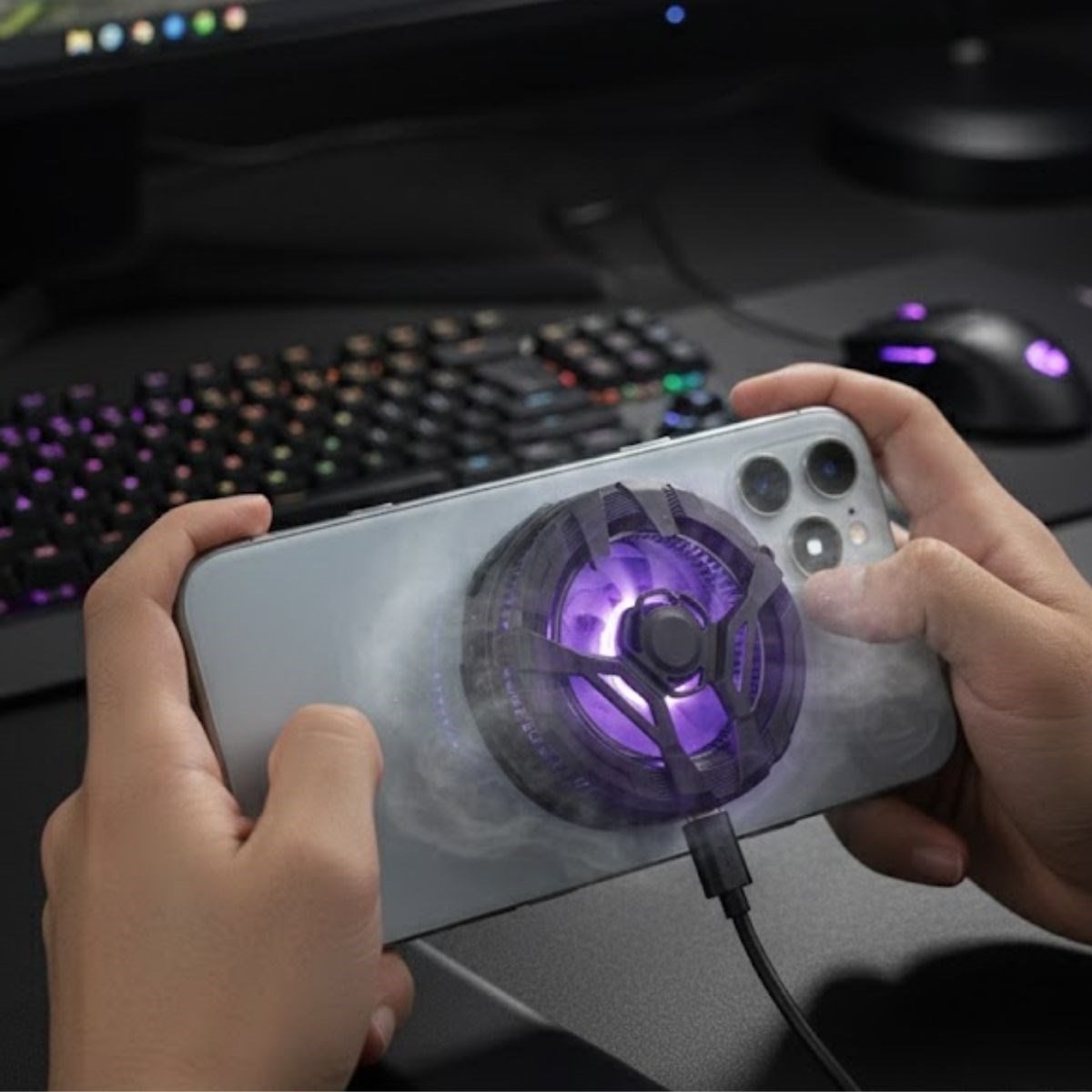 Manyetik Telefon ve Tablet Soğutucu – Güçlü Sessiz Fanlı, Hızlı Isı Dağıtıcı Mobil Cihaz Soğutma Aparatı S25 Radiator (5563)