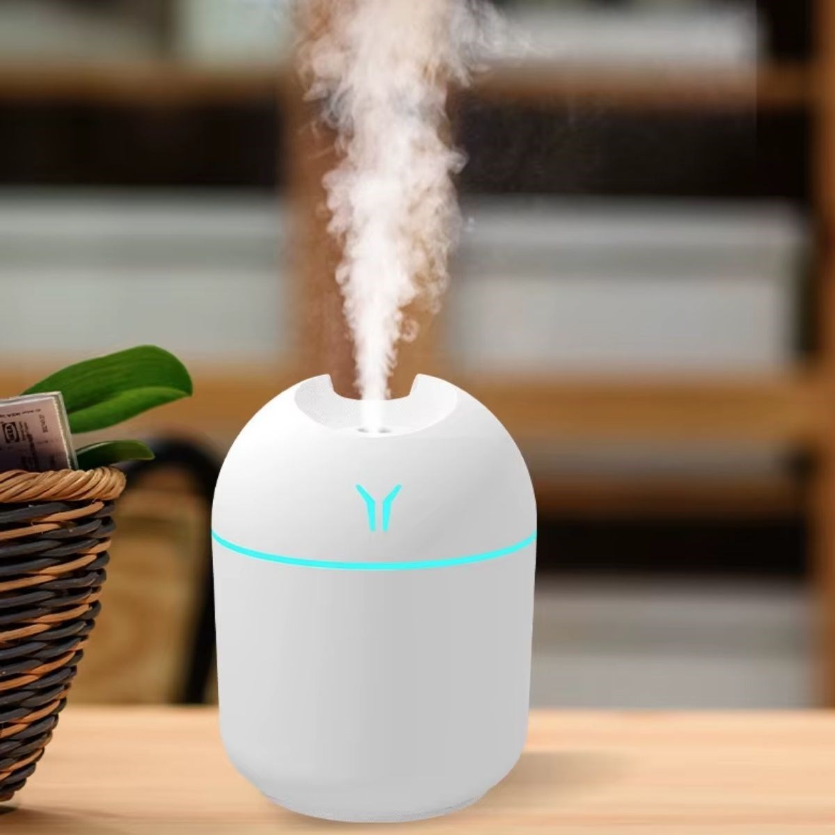 LED Humidifier with Aromatherapy - 220ML Air & Room Moisturizer