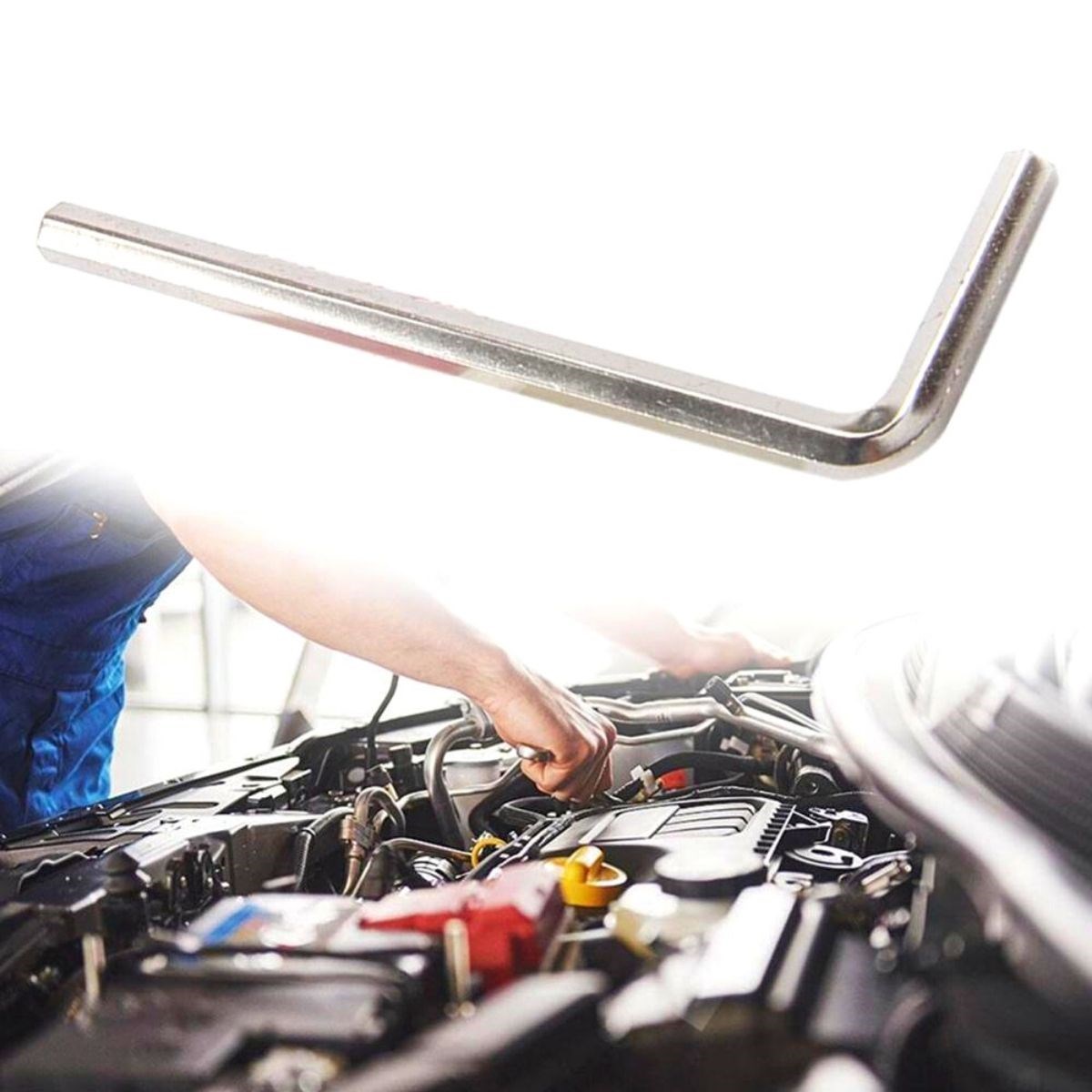 10 Parça Çelik Alyan Seti Kısa Düz Köşe Alyan Anahtar Takımı (5563)