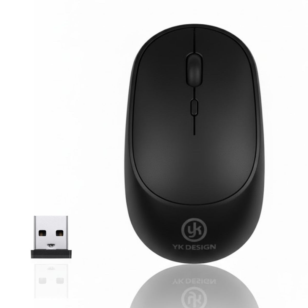 Black Ergonomic Silent Wireless Mouse – USB Receiver, Comfortable PC Mouse MS6310 (5563)