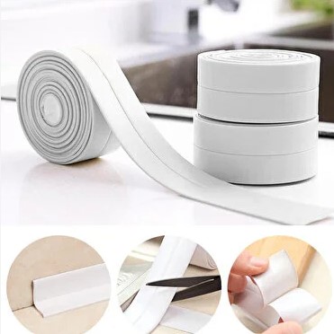 WEISS Wasserdichtes Waschbecken-Dichtungsband (3,2m) (5563)