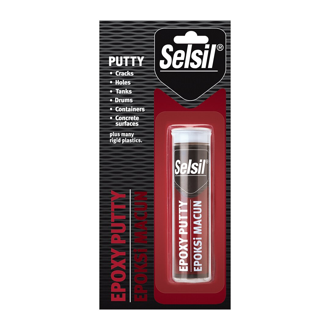 SELSİL EPOXY PUTTY - EPOKSİ MACUN ISIYA DAYANIKLI YAPIŞTIRCI 57GR AHŞAP - METAL - CAM - SERAMİK (5563)
