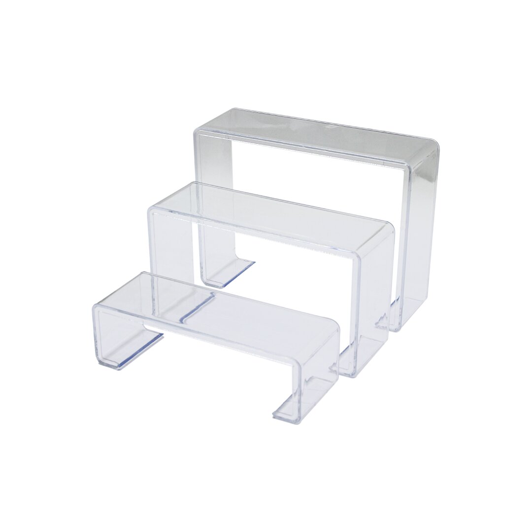 POŞETLİ 3 BOY MERDİVEN TEŞHİR AYAK YÜKSEKLİK: 6-11.5-16.5CM DERiNLİK: 6.5CM EN: 19.5-20.5-21.5CM (5563)