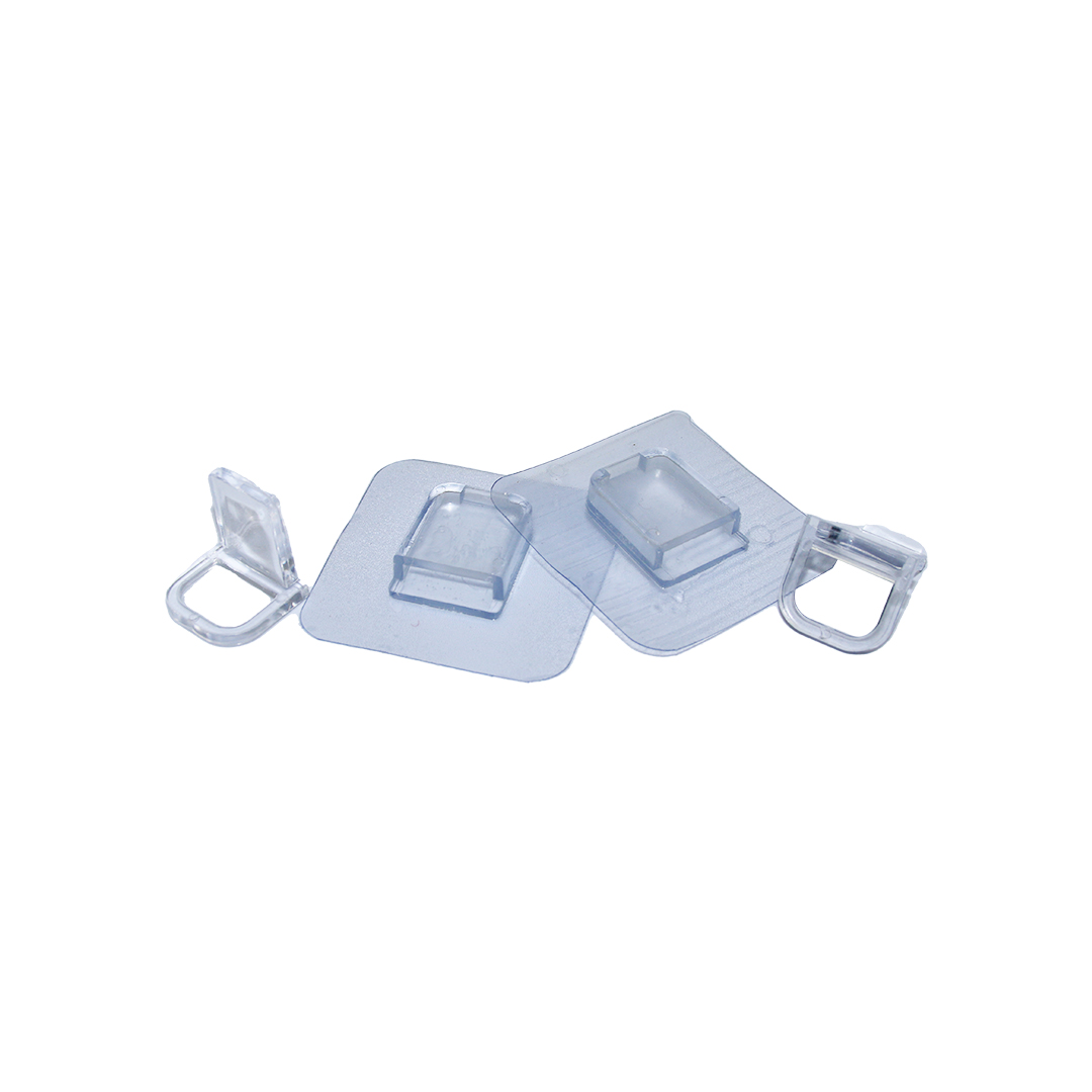 4-teiliges Regalfuß-Set transparentes PVC selbstklebend (5563)