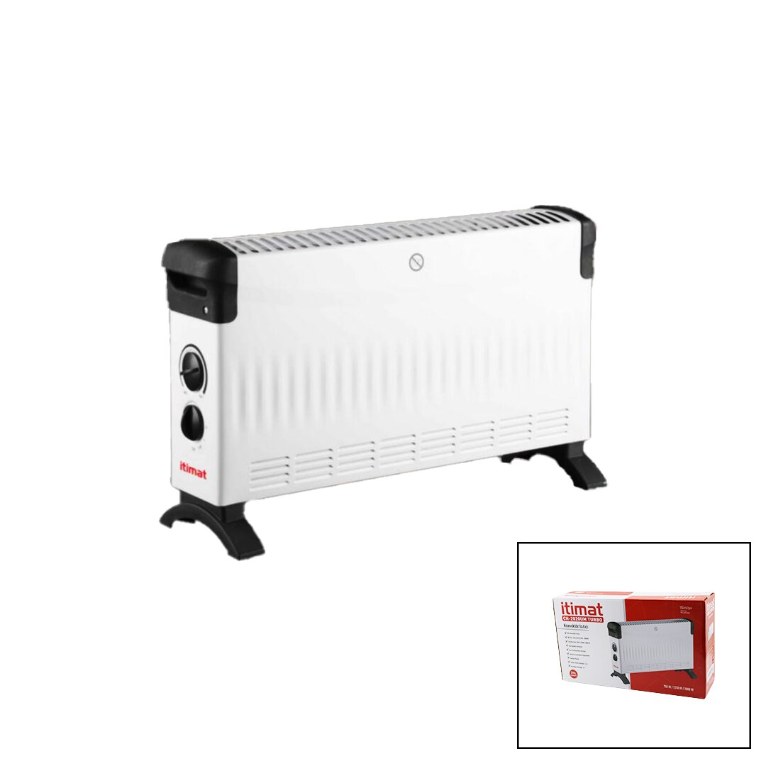 İTİMAT CH-2020UM Compact Convector Heater - Electric Turbo 3-Stage Thermostat 750-1250-2000W