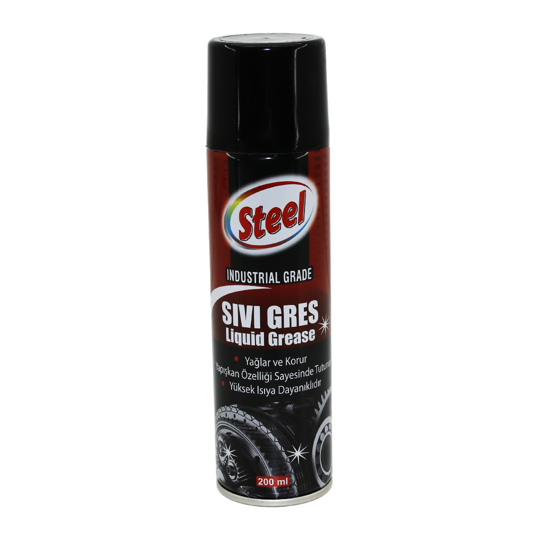 STEEL ST-1304 SIVI GRES SPREY 200ML YAĞLAR - KORUR - ISIYA DAYANIKLI (5563)