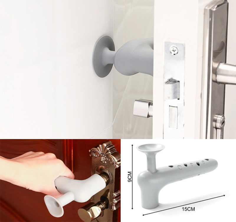 Silikon Duvar Koruyucu Kapı Stoperi GRİ (5563)