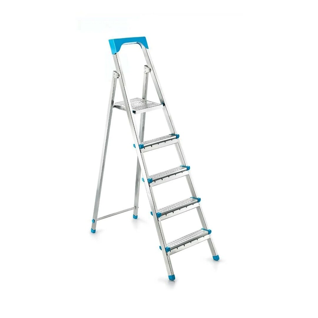 4+1BASAMAKLI METAL MERDİVEN Y: 105CM - 120KG.TAŞIMA KAPASİTESİ (5563)