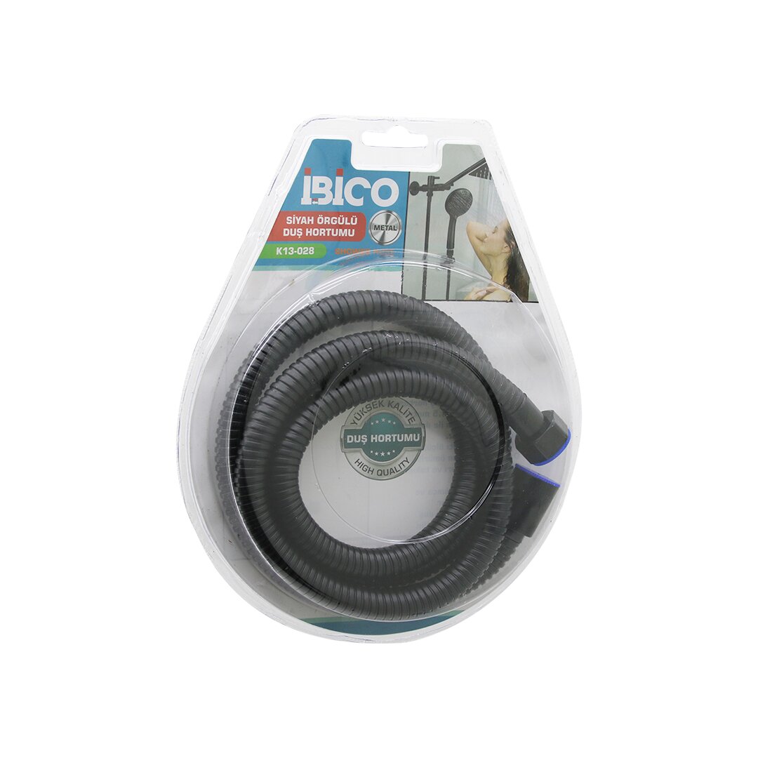 SİYAH METAL  ÖRGÜLÜ DUŞ HORTUMU  1.5MT   VAKUMLU AMBALAJ  ANTİ TWİST=DOLANMAZ-KIVRILMAZ-KOPMAZ (5563)