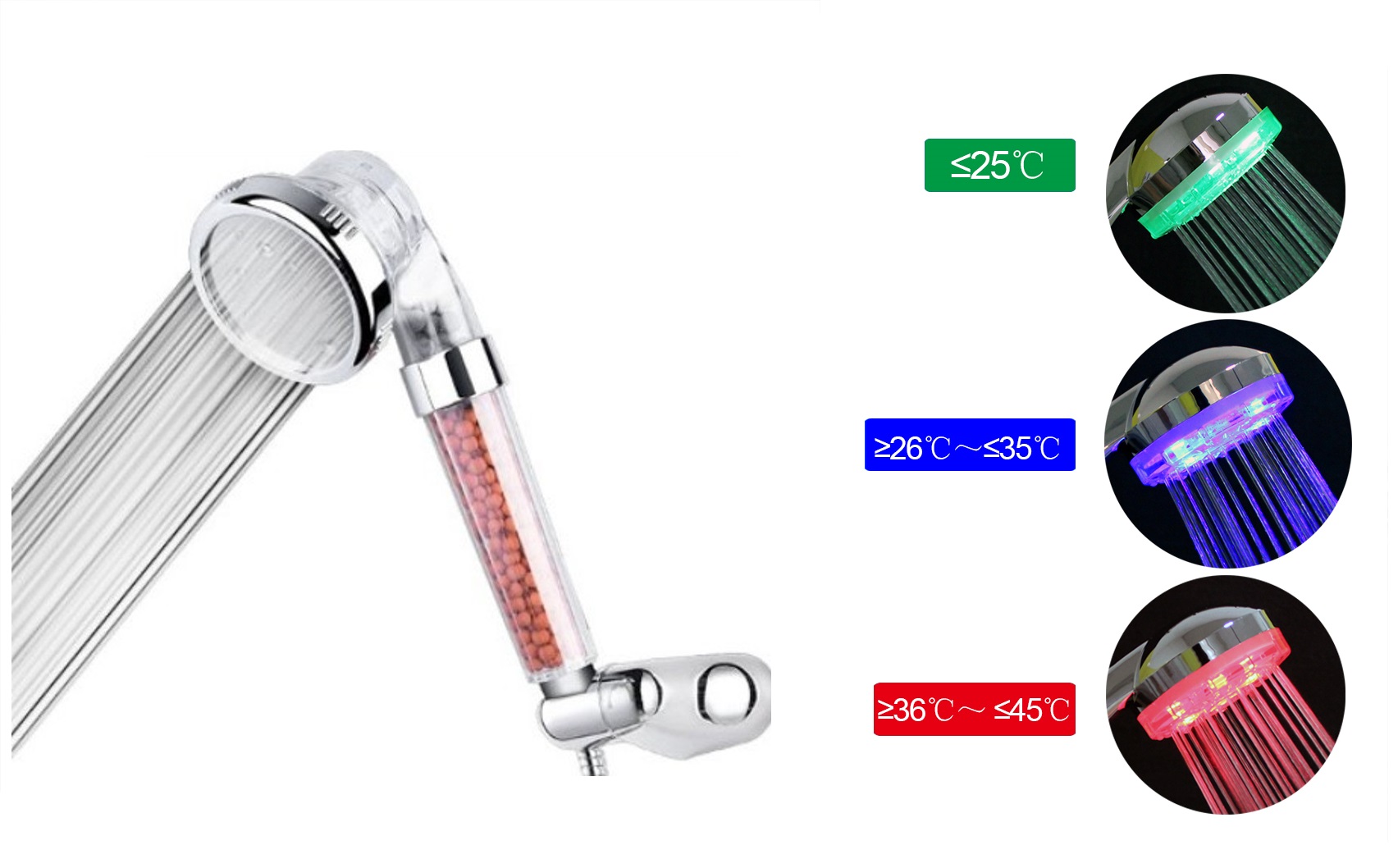 Renk Değiştiren Led Işıklı Duş Başlığı (5563)