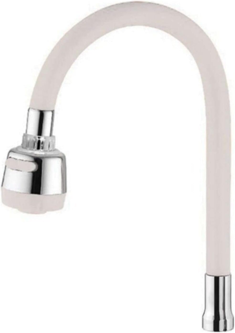 Farbige Silikonarmatur mit 2-Funktions-Spiralschlauch - Weiß (5563)