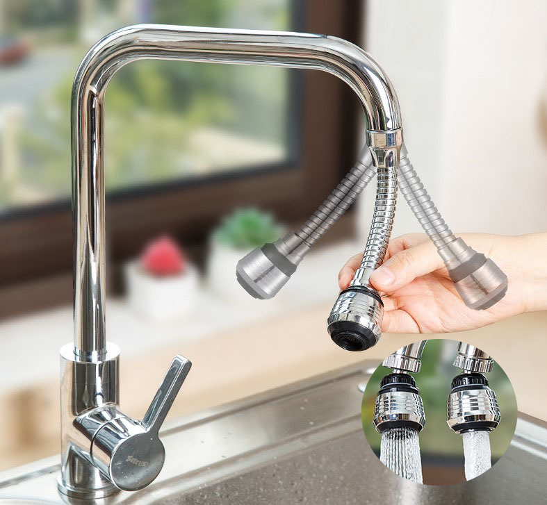 Hortumlu Esnek Su Tasarruflu 2 Modlu Musluk Başlığı (5563)