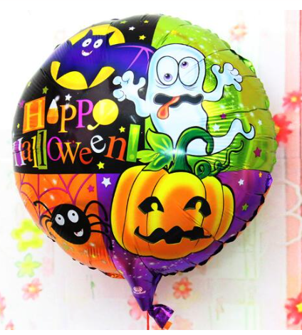 Halloween Örümcekli Kabaklı Folyo Balon 18 inç (5563)