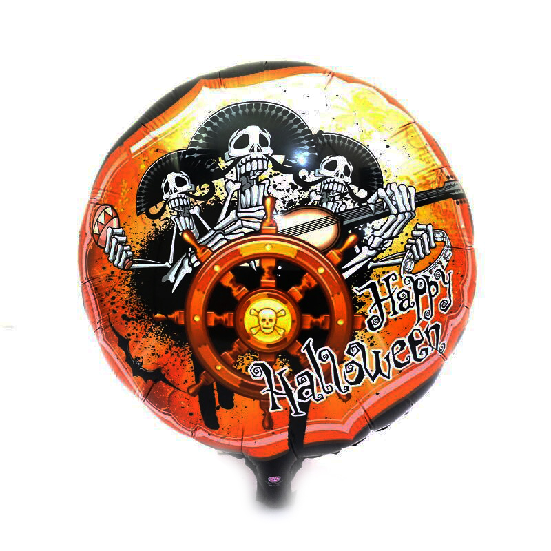 Totenkopf-Piraten Halloween Folienballon 45 cm (5563)