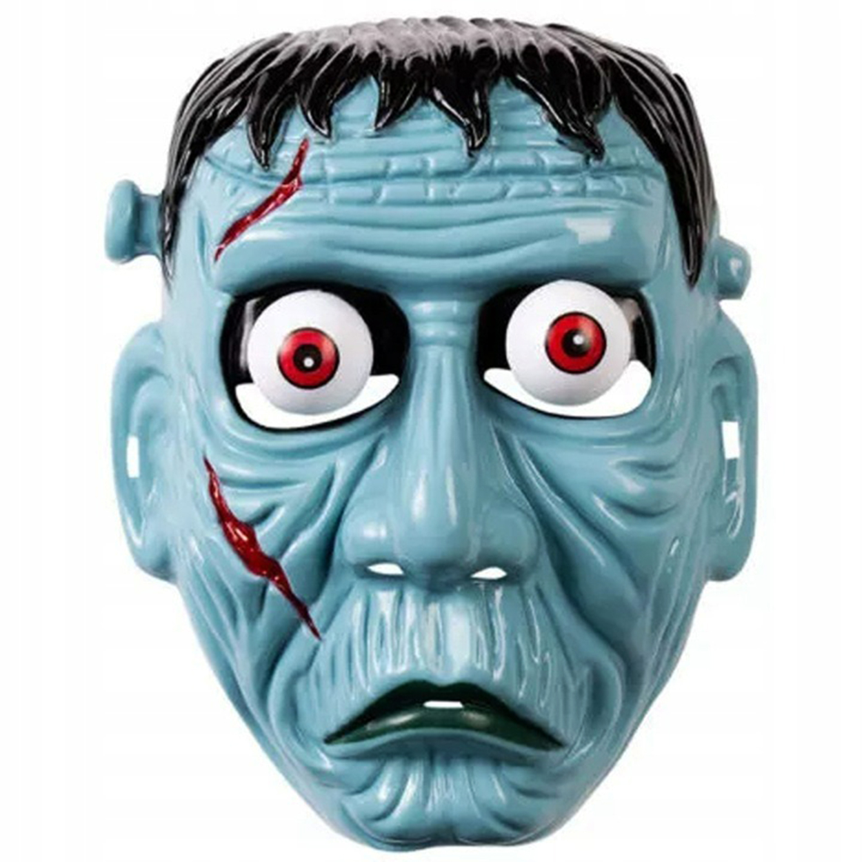 Frankenstein-Maske mit beweglichen Wackelaugen (5563)