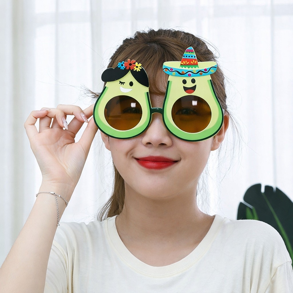 Hawaii Temalı Avokado Gözlük – Kostüm &amp;amp;amp; Parti Gözlüğü (5563)