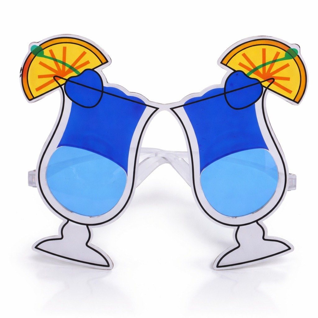Kokteyl Bardak Parti Gözlüğü Mavi Renk (5563)