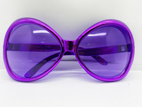 Yeşilçam Temalı Parti Gözlüğü Mor Renk 7x16 cm (5563)
