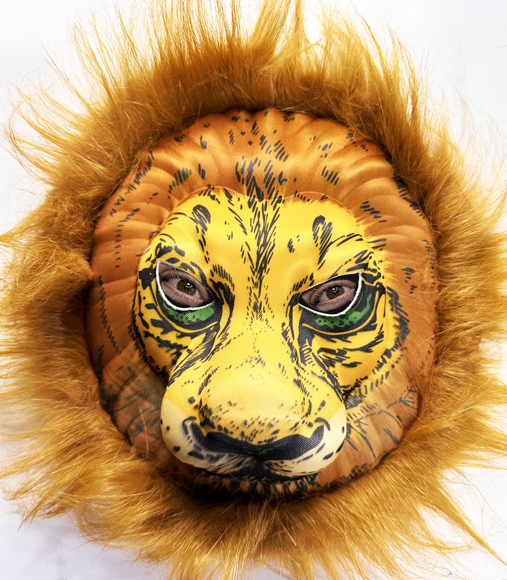 Plüsch Löwenmaske Braune Mähne Mega Plüsch 33 Nr. (5563)