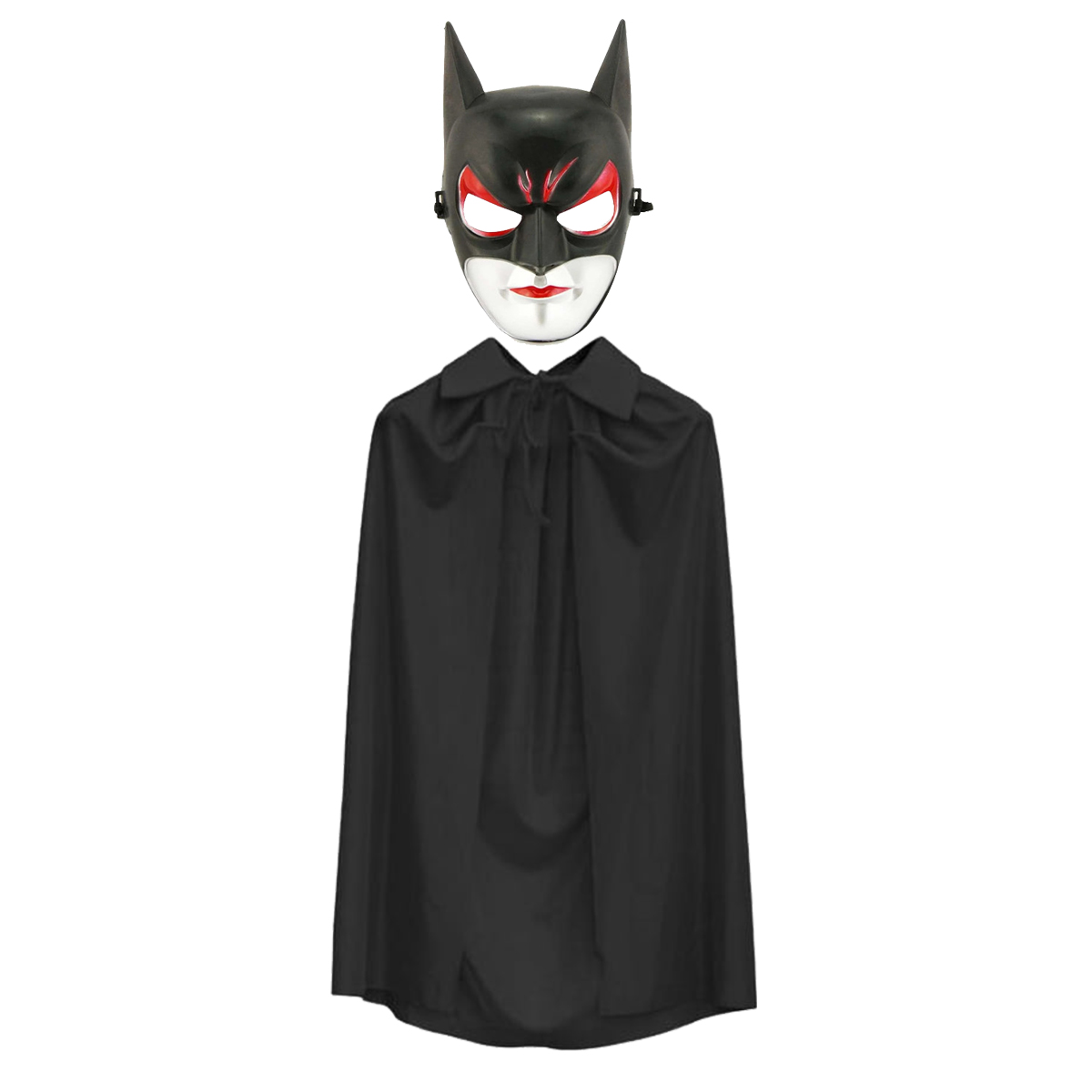 Batman Maske und Umhang Set 90 cm Schwarz (5563)