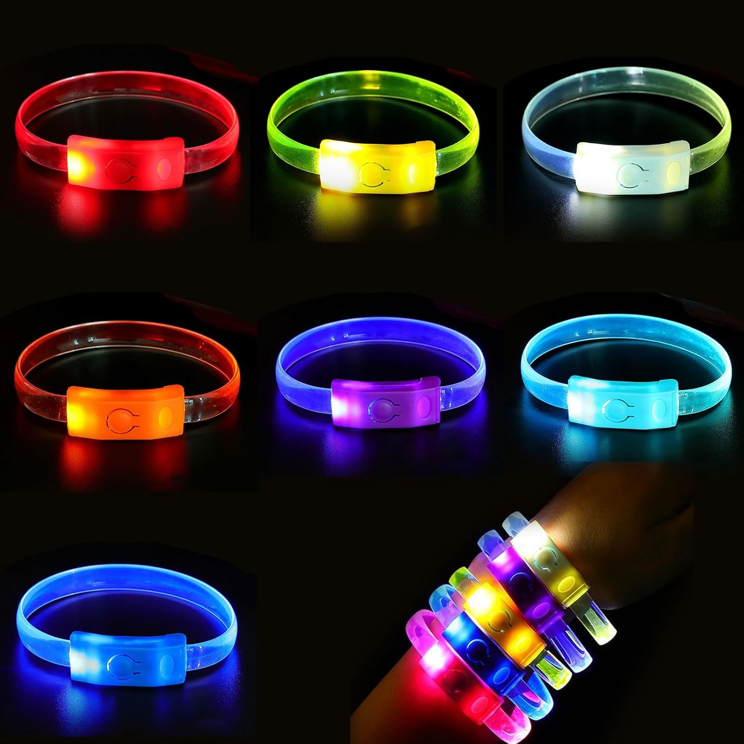 Festival & Party LED Armband 3 Modi Druck möglich 1 Stück (5563)