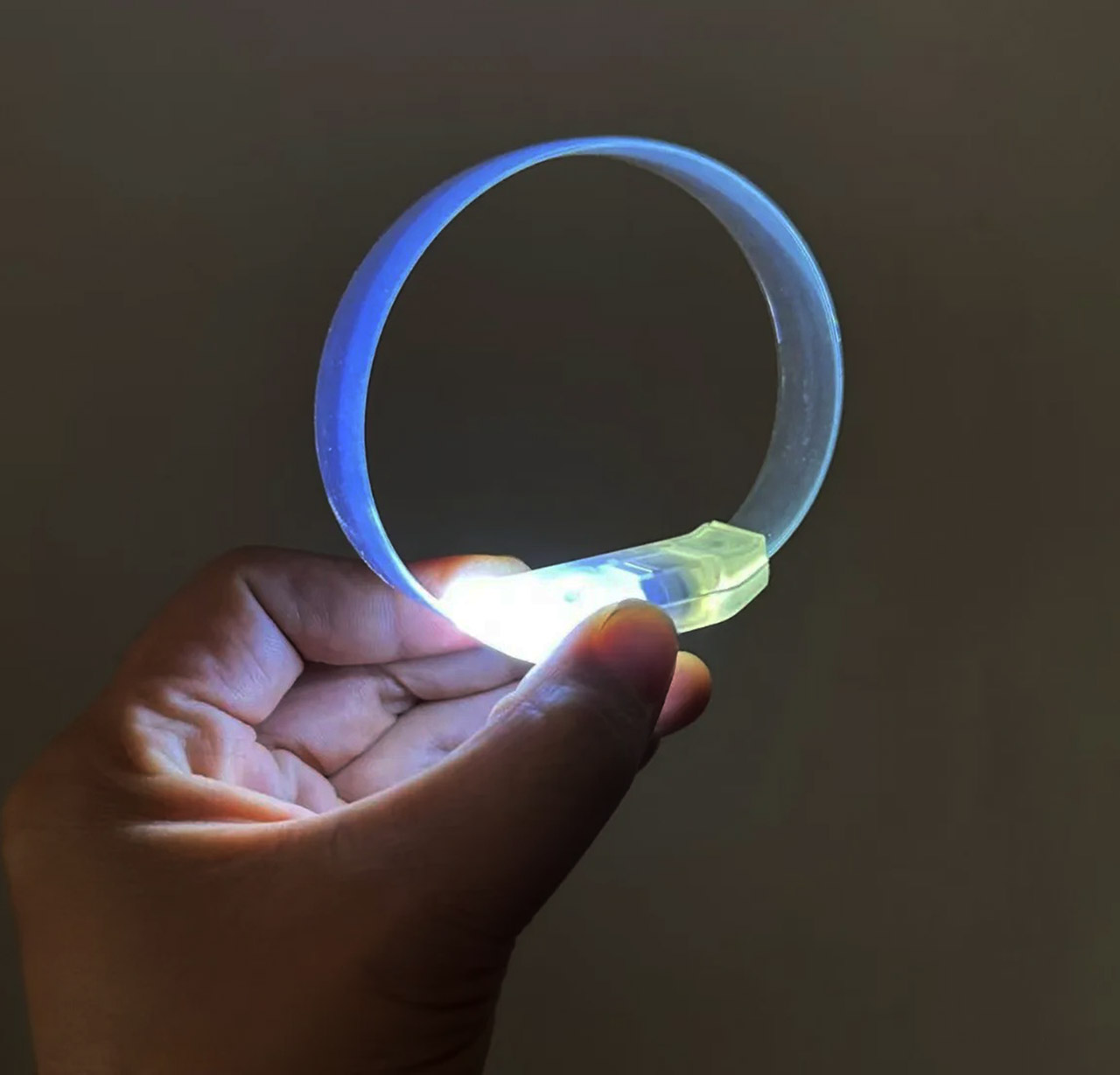 3 Modlu Pilli LED Işıklı Esnek Parti Bilekliği Beyaz (5563)