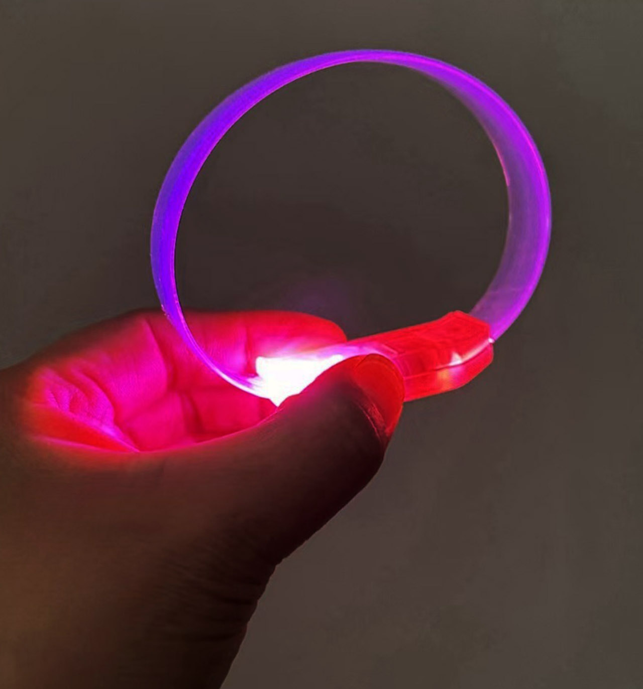 3-Mode LED-Leuchtendes flexibles Party-Armband Rosa (5563)