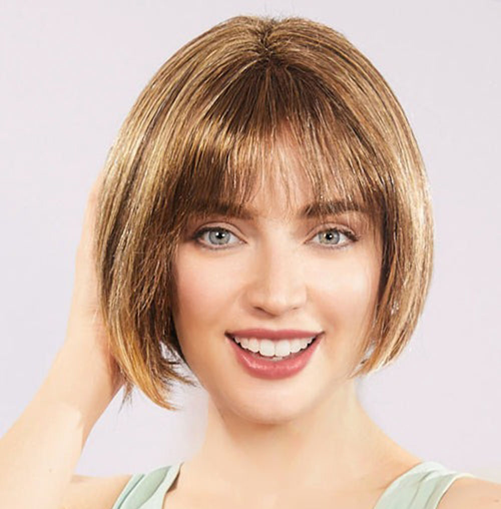 Hellbraune Bob-Party-Perücke Glattes Haar (5563)