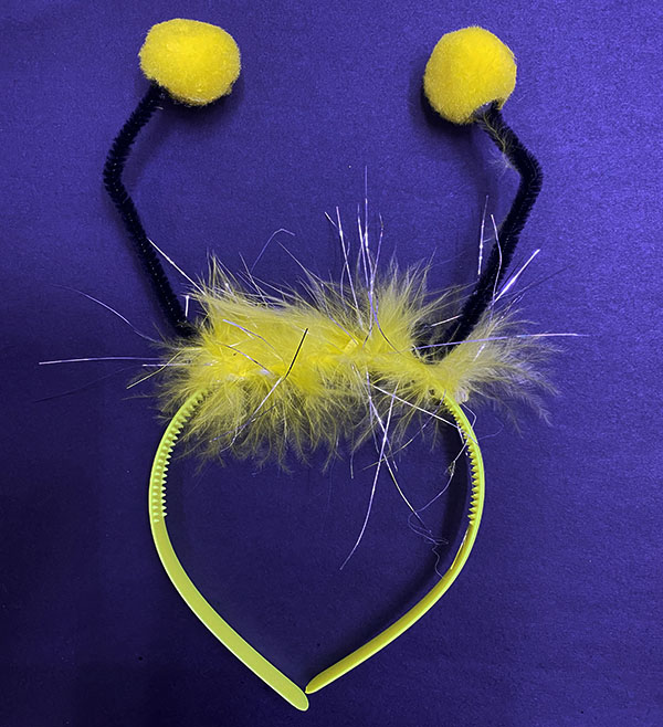 Sarı Ponponlu Gösteriler İçin Plastik Arı Maya Tacı (5563)