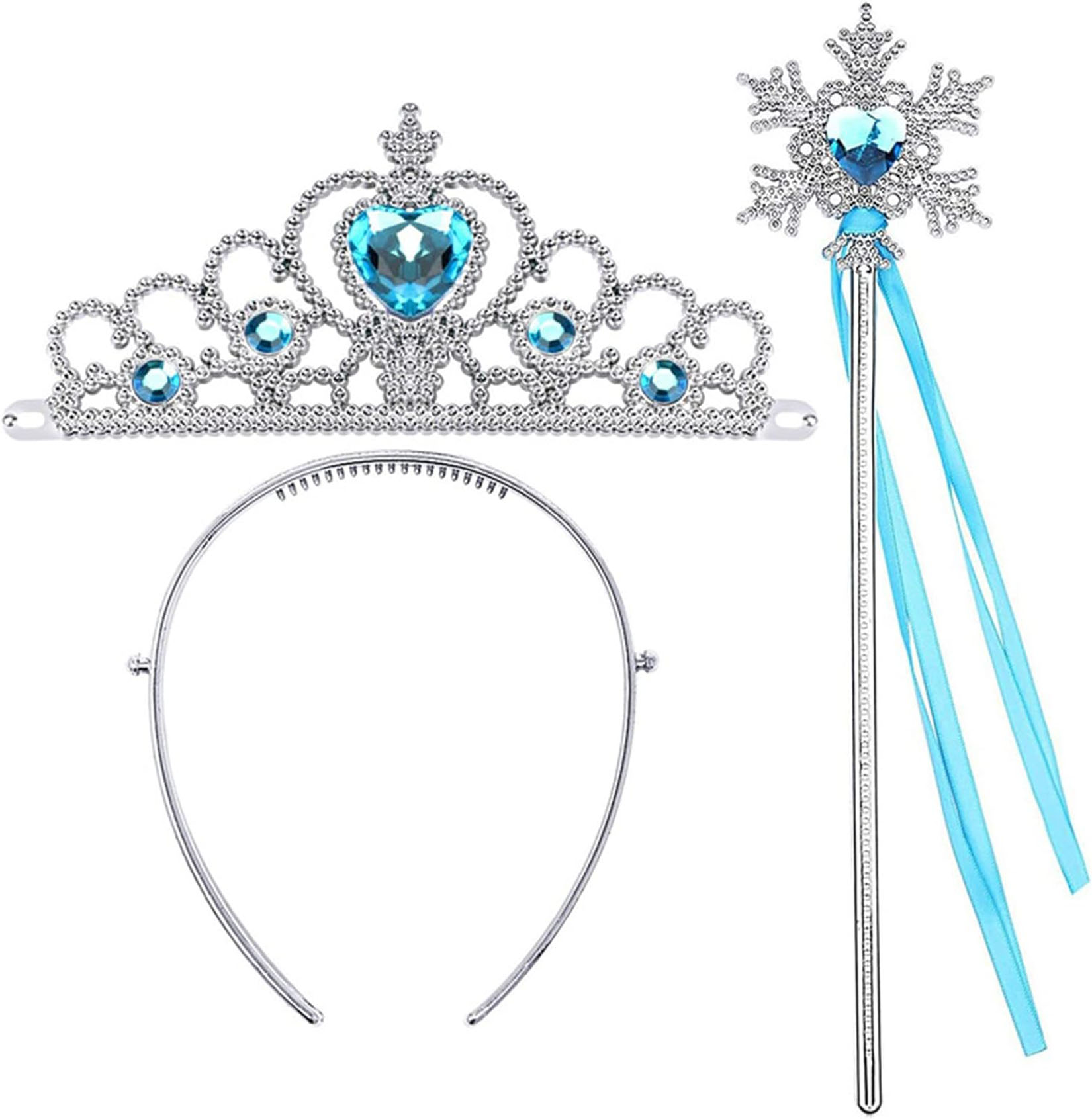 Frozen Elsa Blaue Herz-Krone und Schneezauberstab Set (5563)