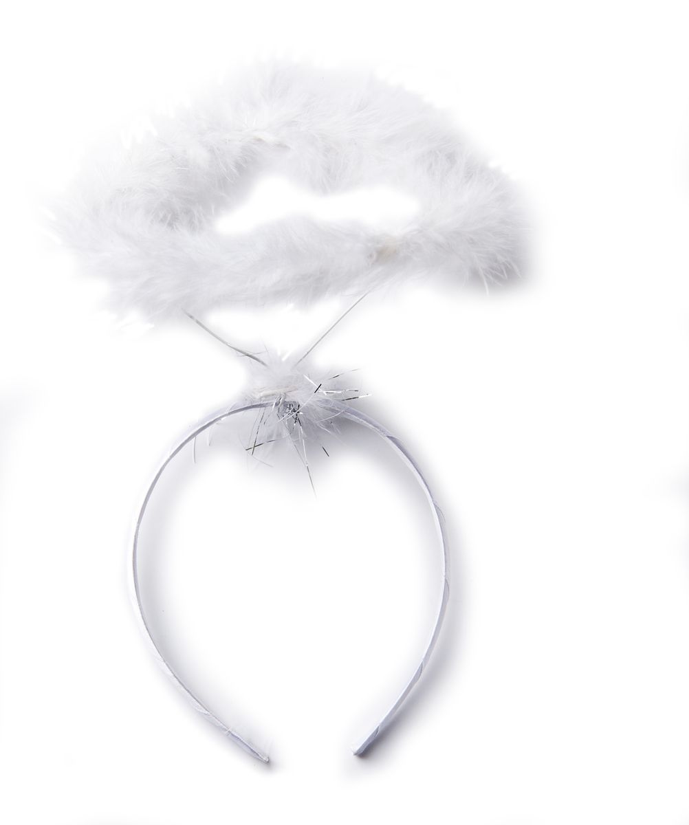 Beyaz Otrişli Tüylü Esnek Yapı Melek Haresi Melek Tacı (5563)