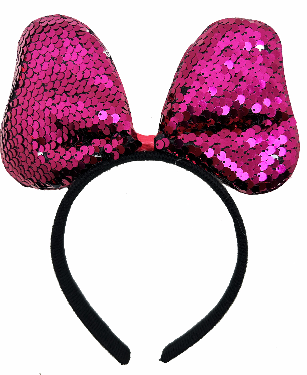 Farbwechselnde Pailletten-Party-Krone Fuchsia-Silber 20x16 cm (5563)