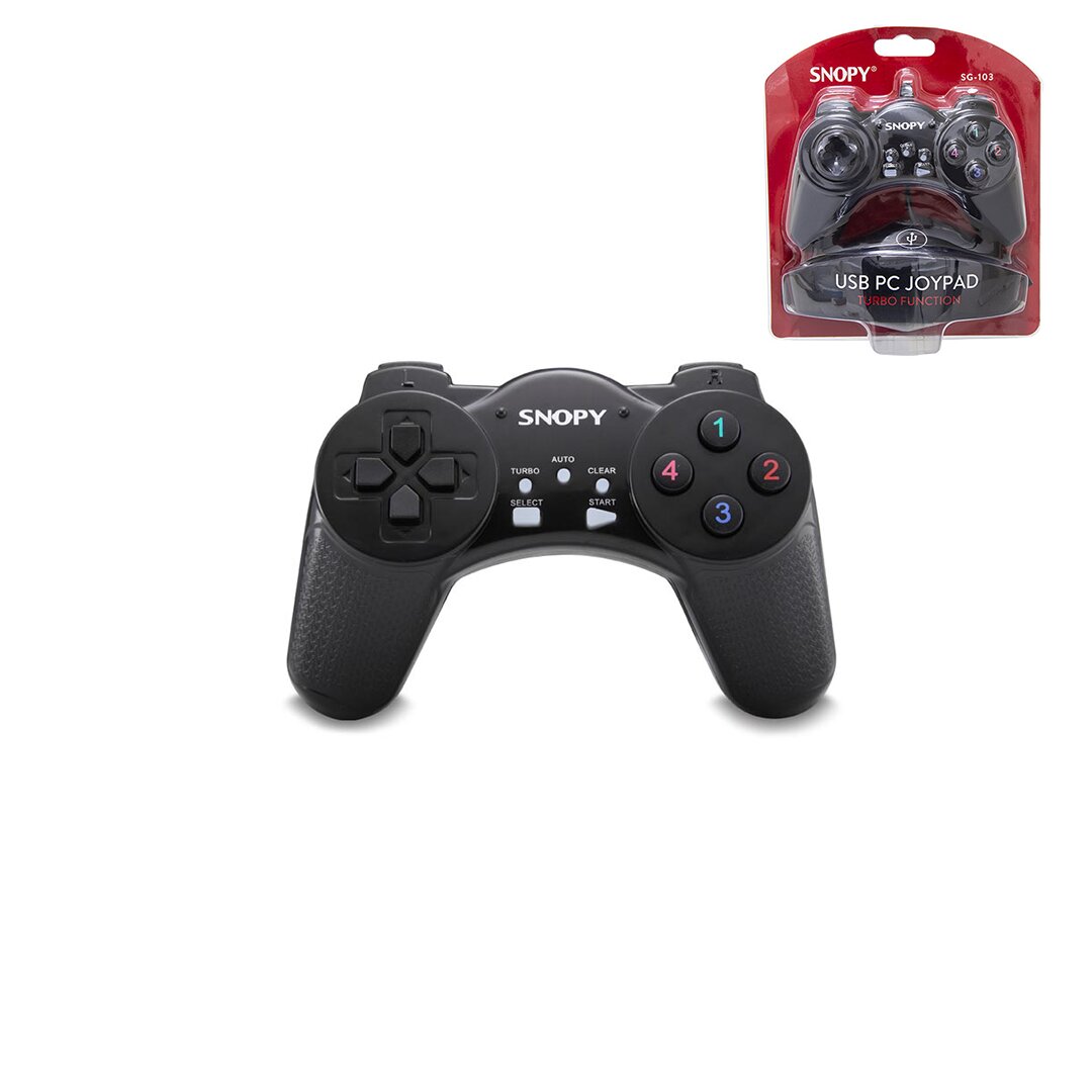 JOYPAD - GAMEPAD SİYAH OYUN KOLU USB KABLO 13 DÜĞME - 8 YÖN TETİKLEYİCİ 1.5MT KABLO (5563)